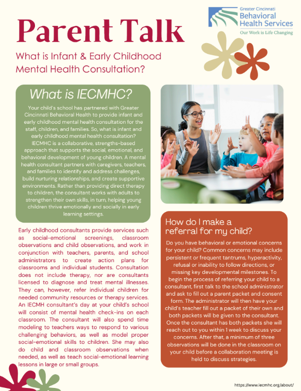 Parent Talk Infant/Early Childhood Mental Health